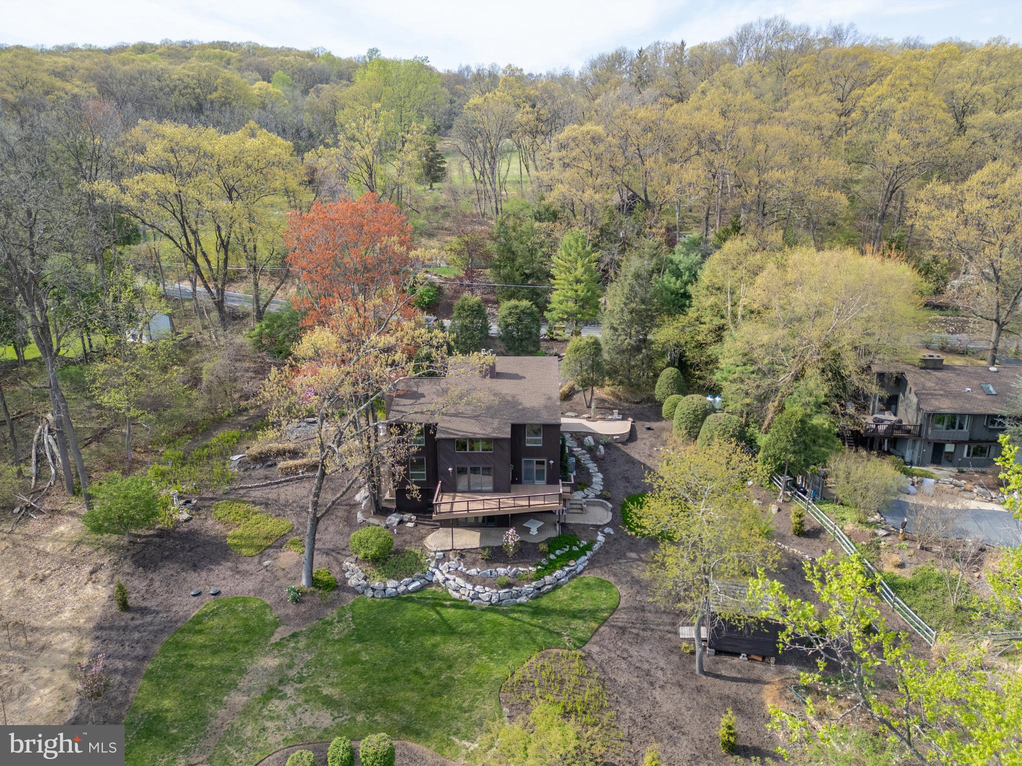 3446 Honeysuckle Road Bethlehem, PA 18015 - Photo 80 of 80 an aerial view of a house with a garden