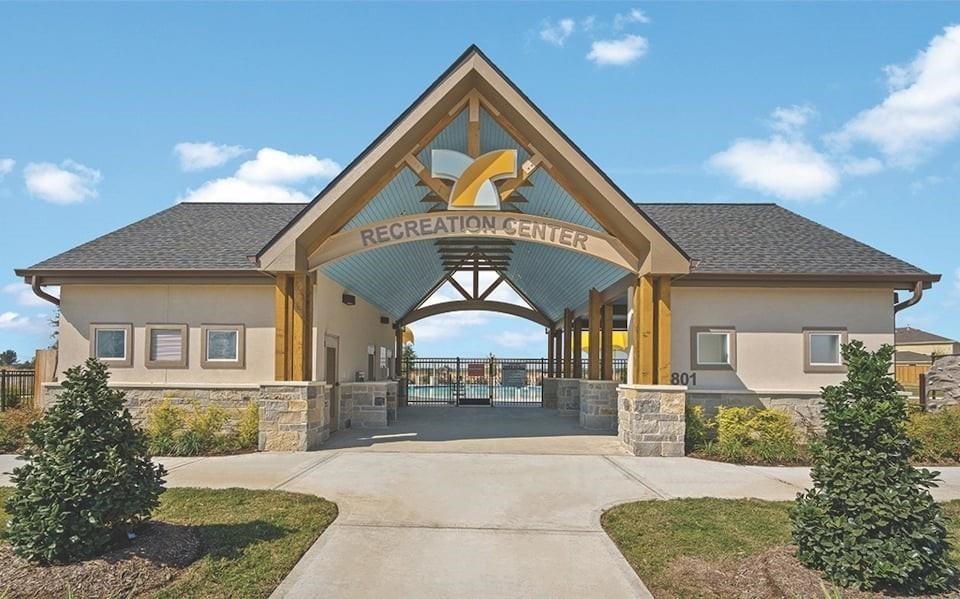 5702 Transformation Trail Katy, TX 77493 - Photo 29 of 32 a front view of a house with a yard