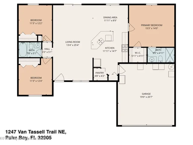 $309,000 | 1247 Van Tassel Trail, Palm Bay, FL 32905