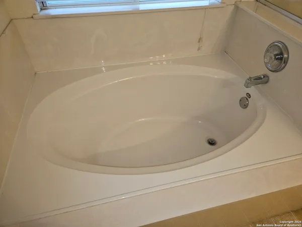 a close up of a bathtub
