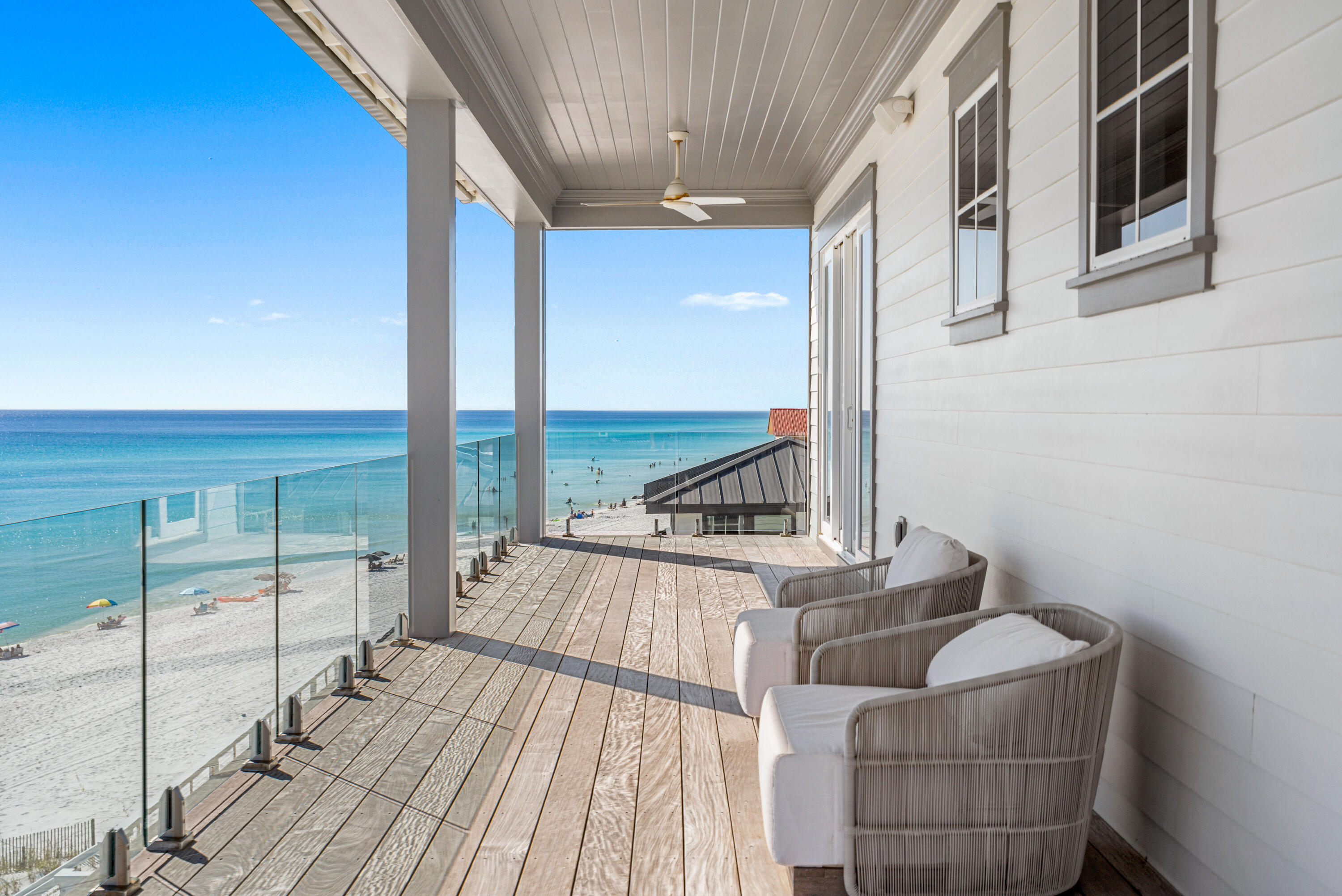 25 Fort Panic Road Santa Rosa Beach, FL 32459 - Photo 48 of 88 a view of a balcony with furniture