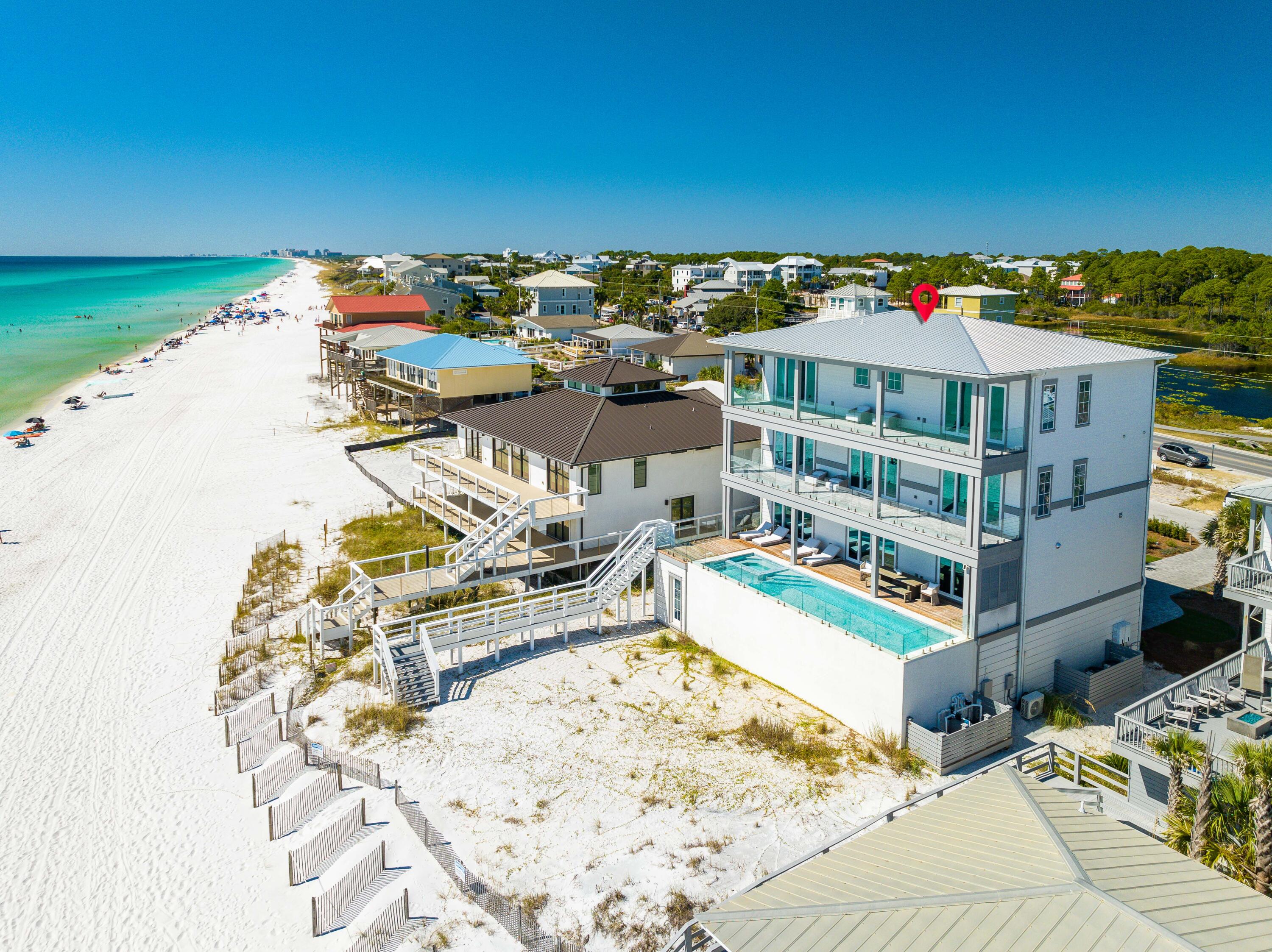 25 Fort Panic Road Santa Rosa Beach, FL 32459 - Photo 61 of 88 25 Fort Panic Aerial Marked-12