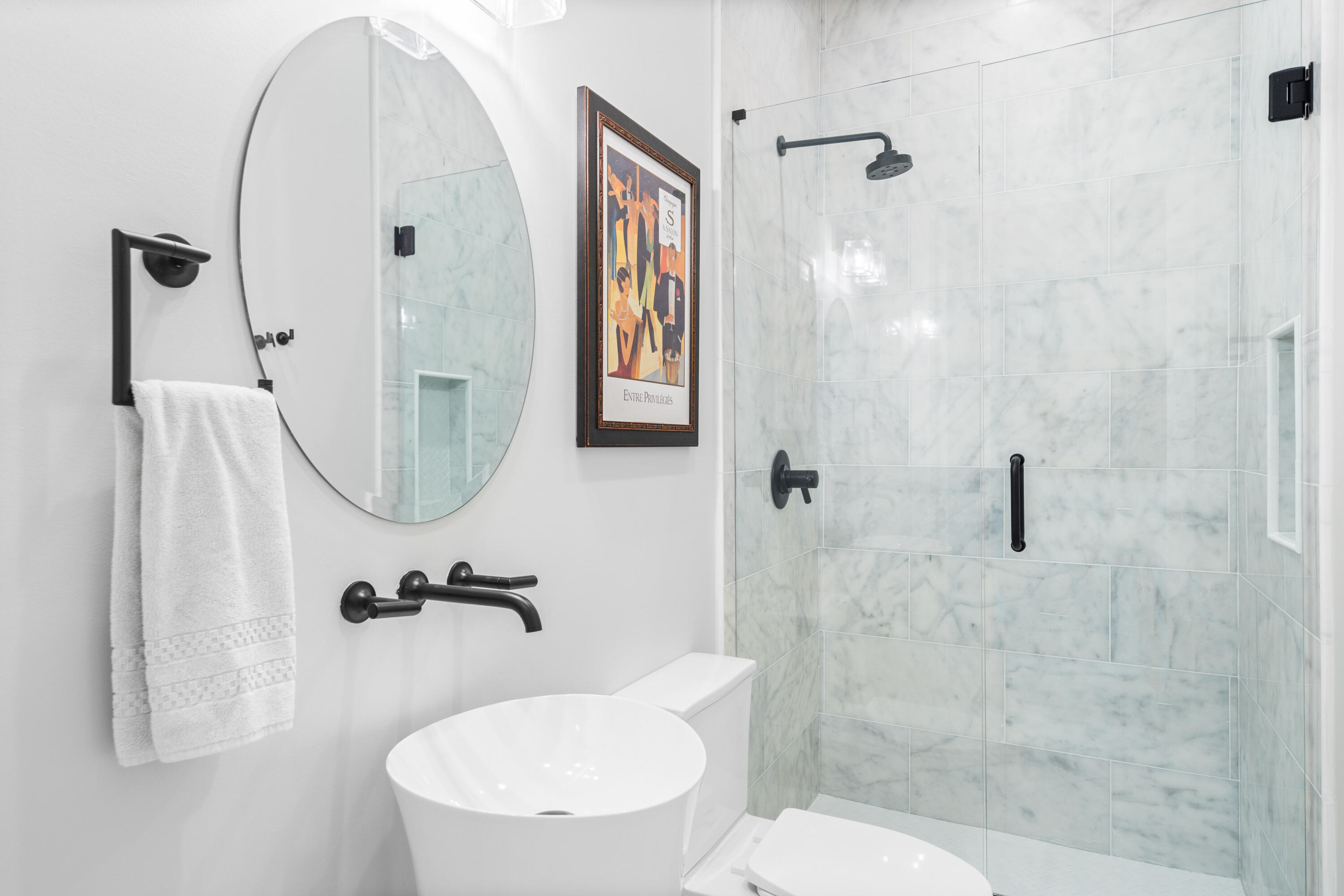 25 Fort Panic Road Santa Rosa Beach, FL 32459 - Photo 87 of 88 a bathroom with a toilet a sink and a mirror