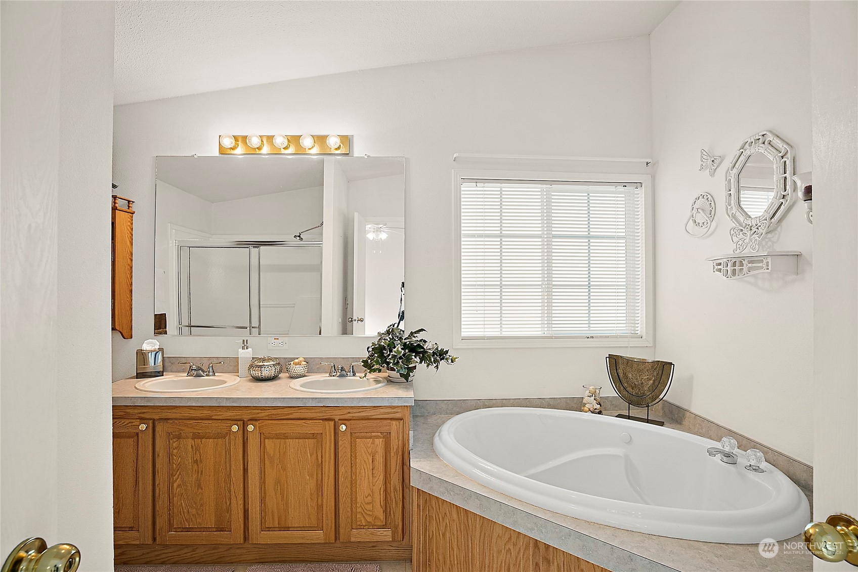1230 East Jared Road Shelton, WA 98584 - Photo 29 of 40 a bathroom with a sink and a mirror