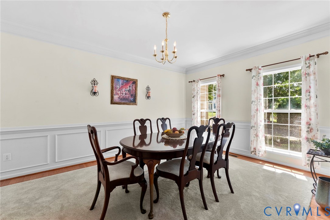 753 Blossom Tree Road Culpeper, VA 22701 - Photo 7 of 68 Dining space featuring hardwood flooring, wainscot