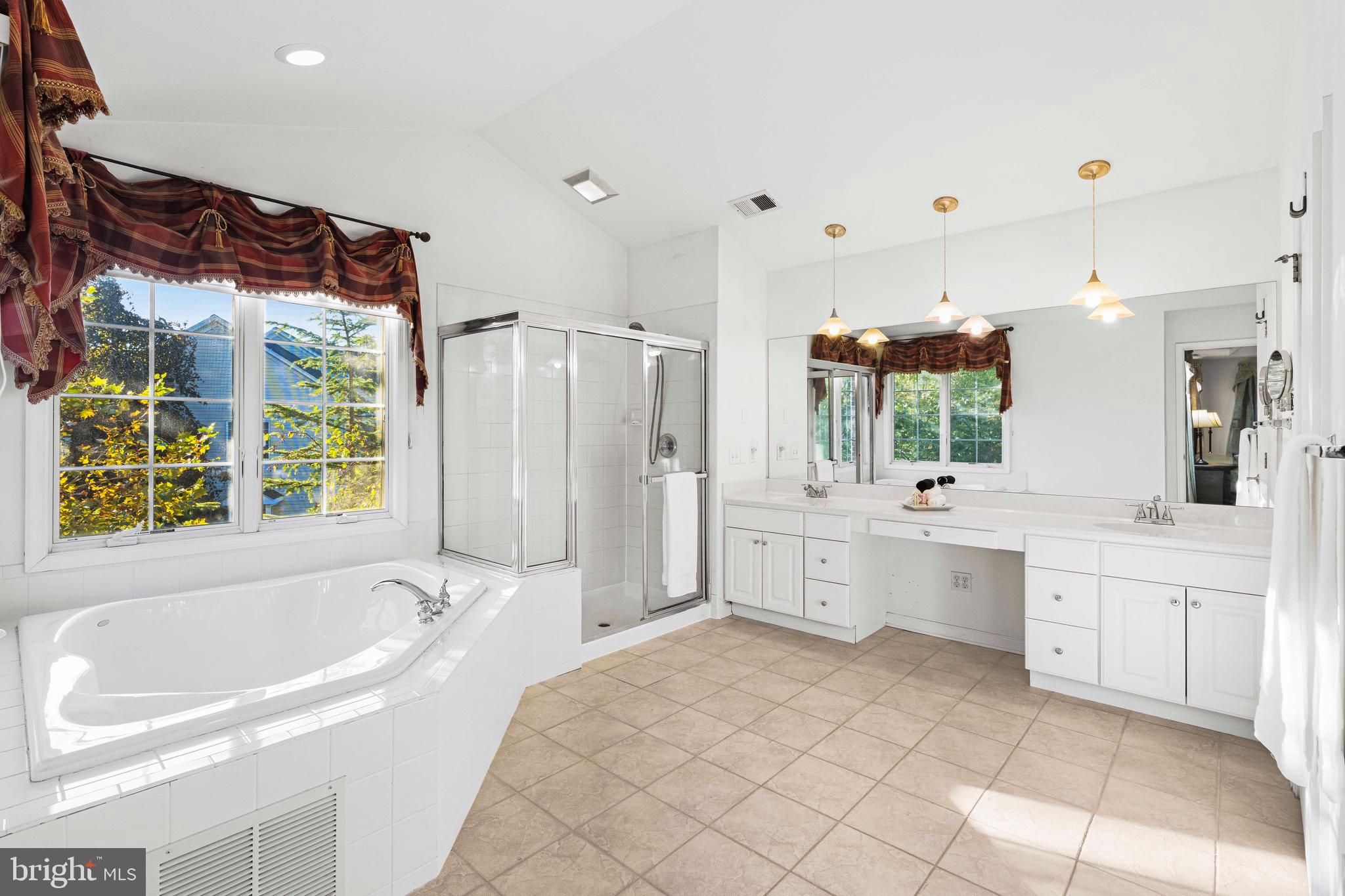 6 Howell Court Princeton Junction, NJ 08550 - Photo 53 of 81 a large bathroom with a tub sink shower and mirror