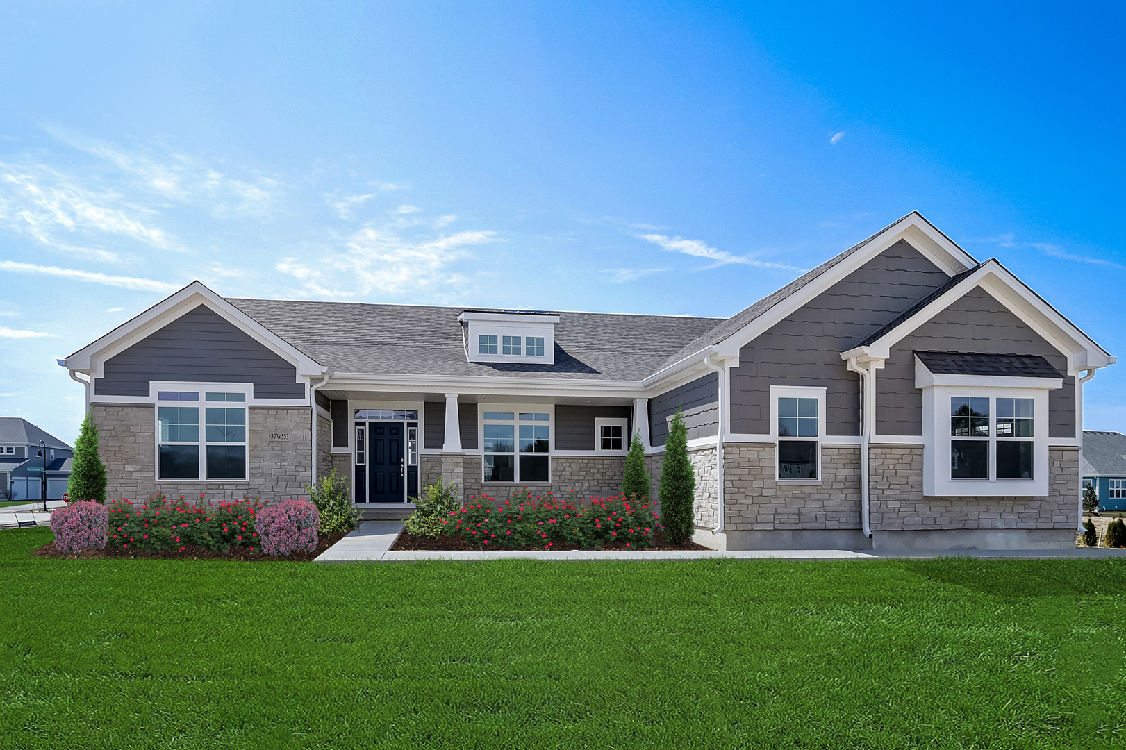 39-w553 Carl Sandburg Road St. Charles, IL 60175 - Photo 1 of 49 a front view of house with yard and green space