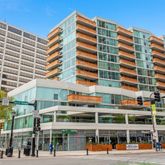 front view of building with a street