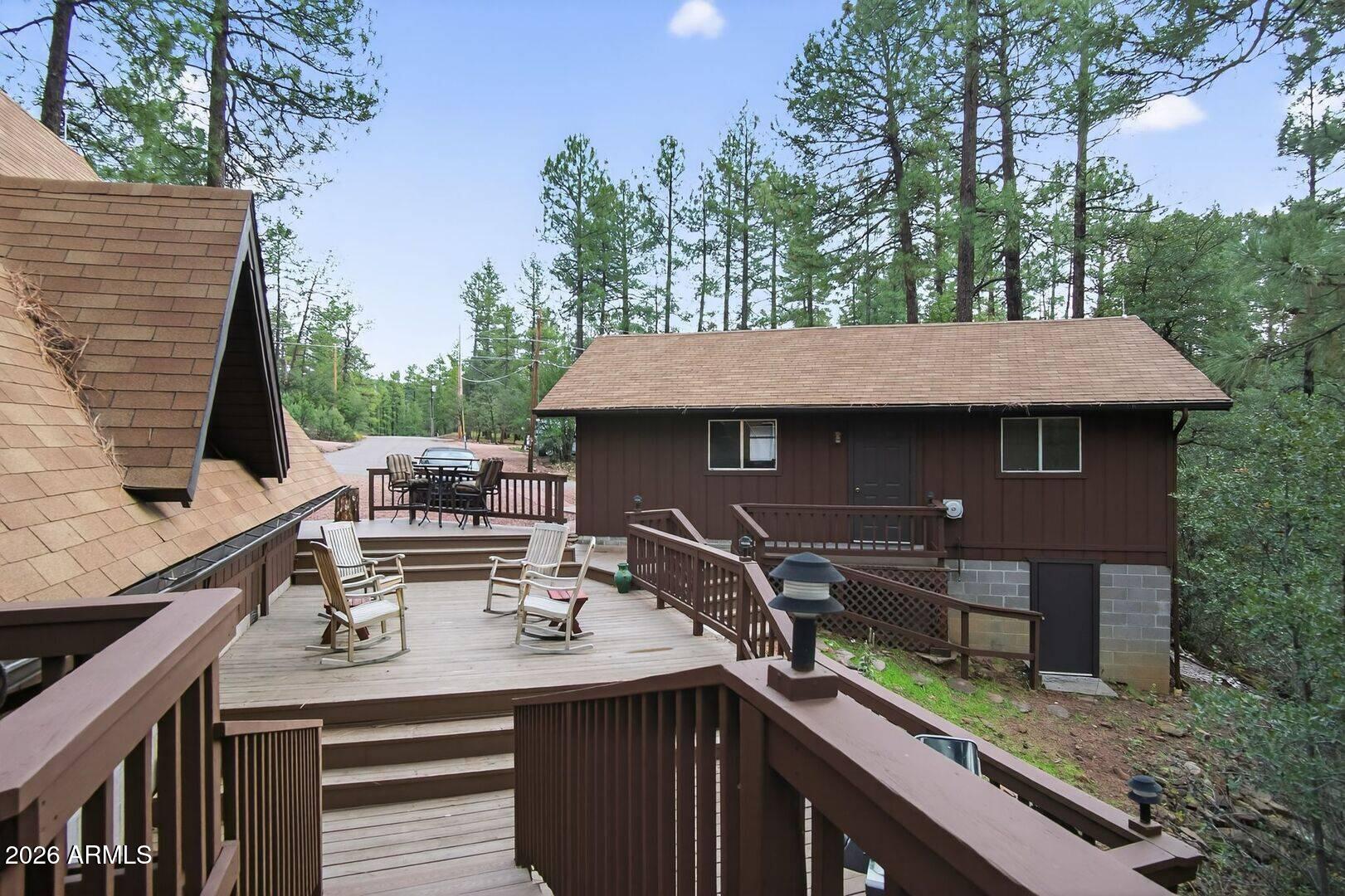 8884 Tonto Rim Drive Pine, AZ 85544 - Photo 41 of 43 a view of house with a sink and outdoor seating