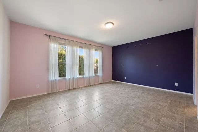 an empty room with an entryway