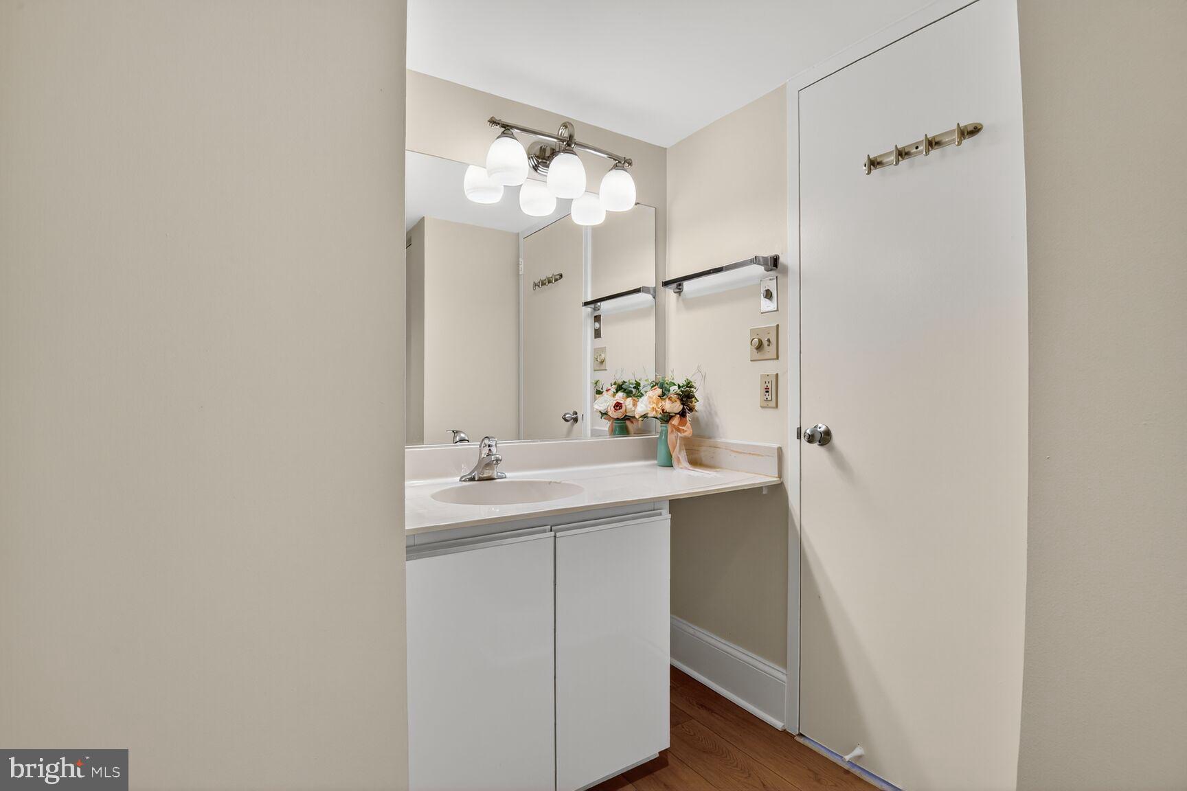 1808 Old Meadow Road, Unit 507 McLean, VA 22102 - Photo 17 of 24 a bathroom with a sink and a mirror