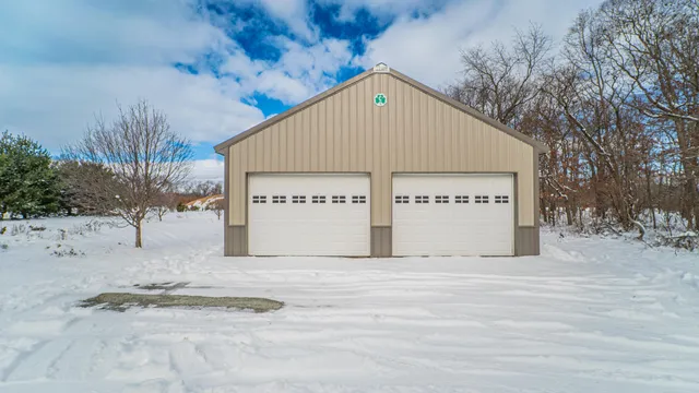 a view of a wooden door