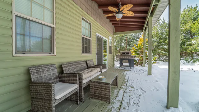 a view of outdoor seating