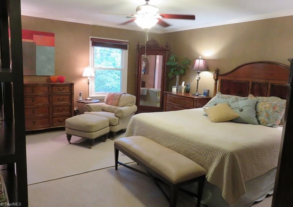 538 Lindley Road Greensboro, NC 27410 - Photo 16 of 29 What a gracious master bedroom! All bedrooms have ceiling fans and closets with built-ins. All rooms are freshly painted.