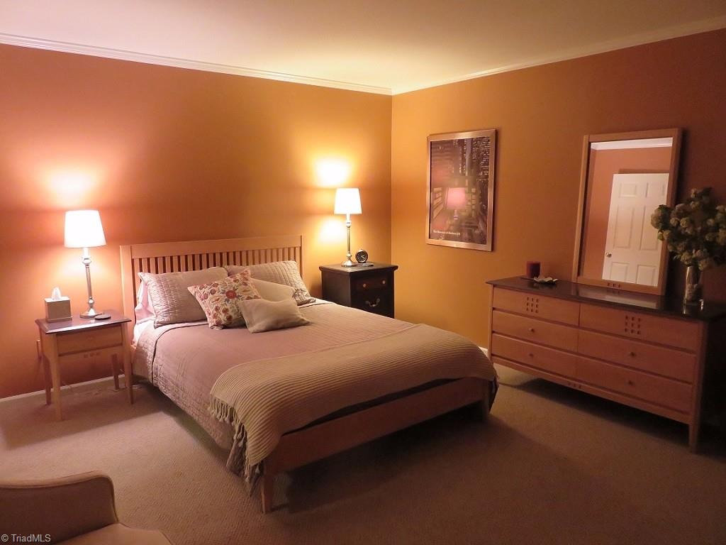 538 Lindley Road Greensboro, NC 27410 - Photo 25 of 29 The 4th bedroom is on the lower level and has a spacious closet and full tile bath access. It does not have a window so technically can not be called a bedroom but is being used as one.