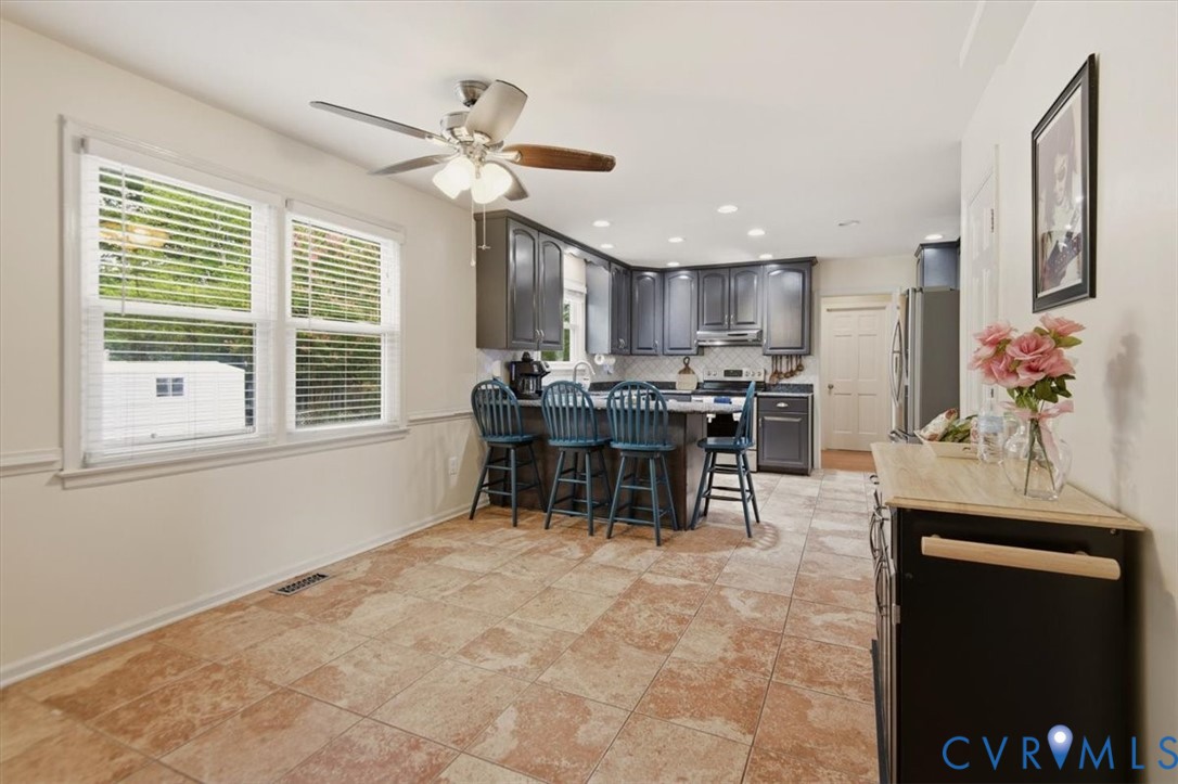 4508 Ridgecrest Lane Colonial Heights, VA 23834 - Photo 22 of 52 Spacious kitchen and dining area featuring large w
