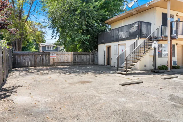 a view of wooden fence