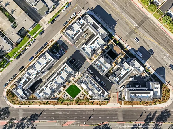 an aerial view of a city