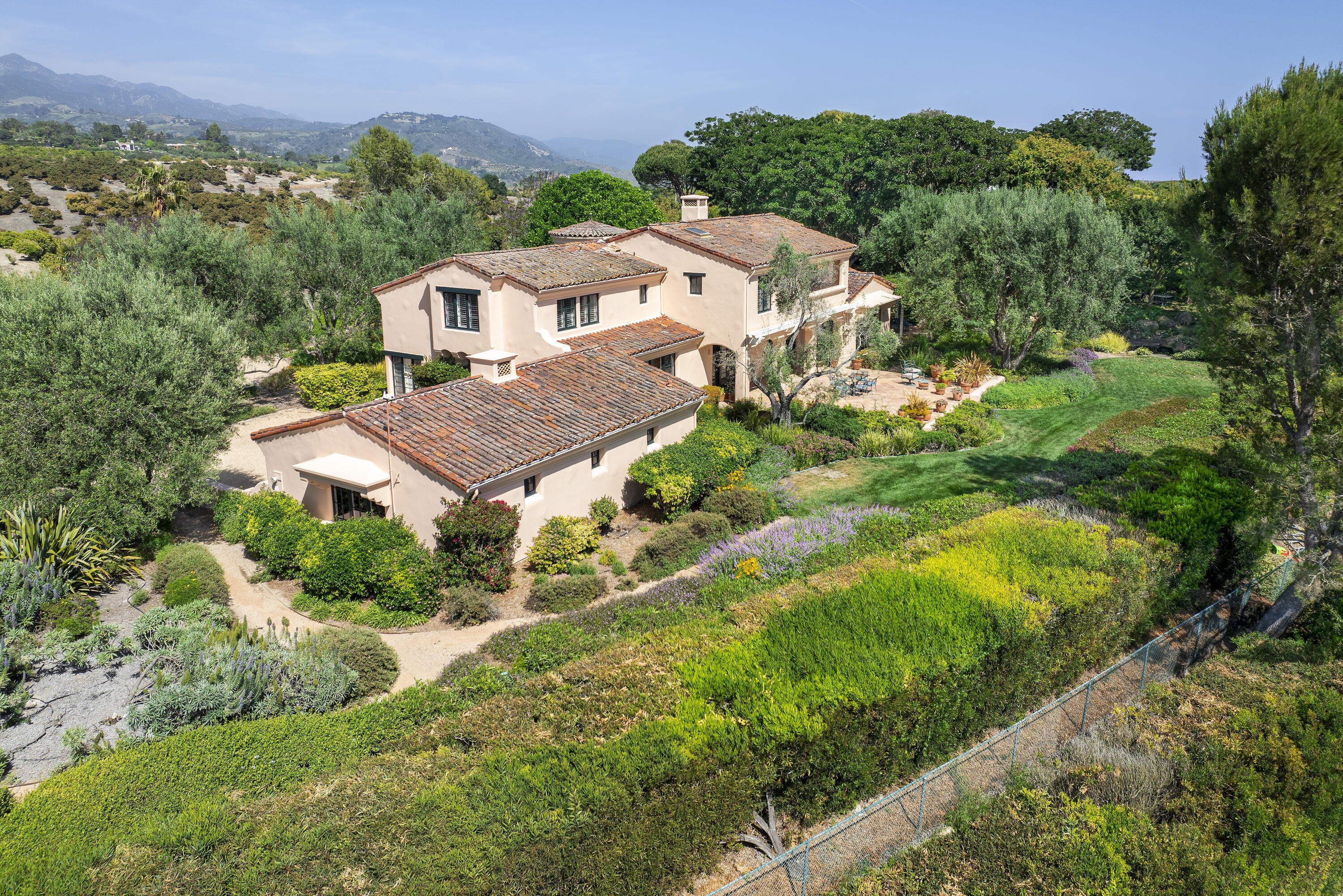 2240 Ortega Ranch Road Summerland, CA 93067 - Photo 3 of 93 an aerial view of residential houses with outdoor space and trees all around