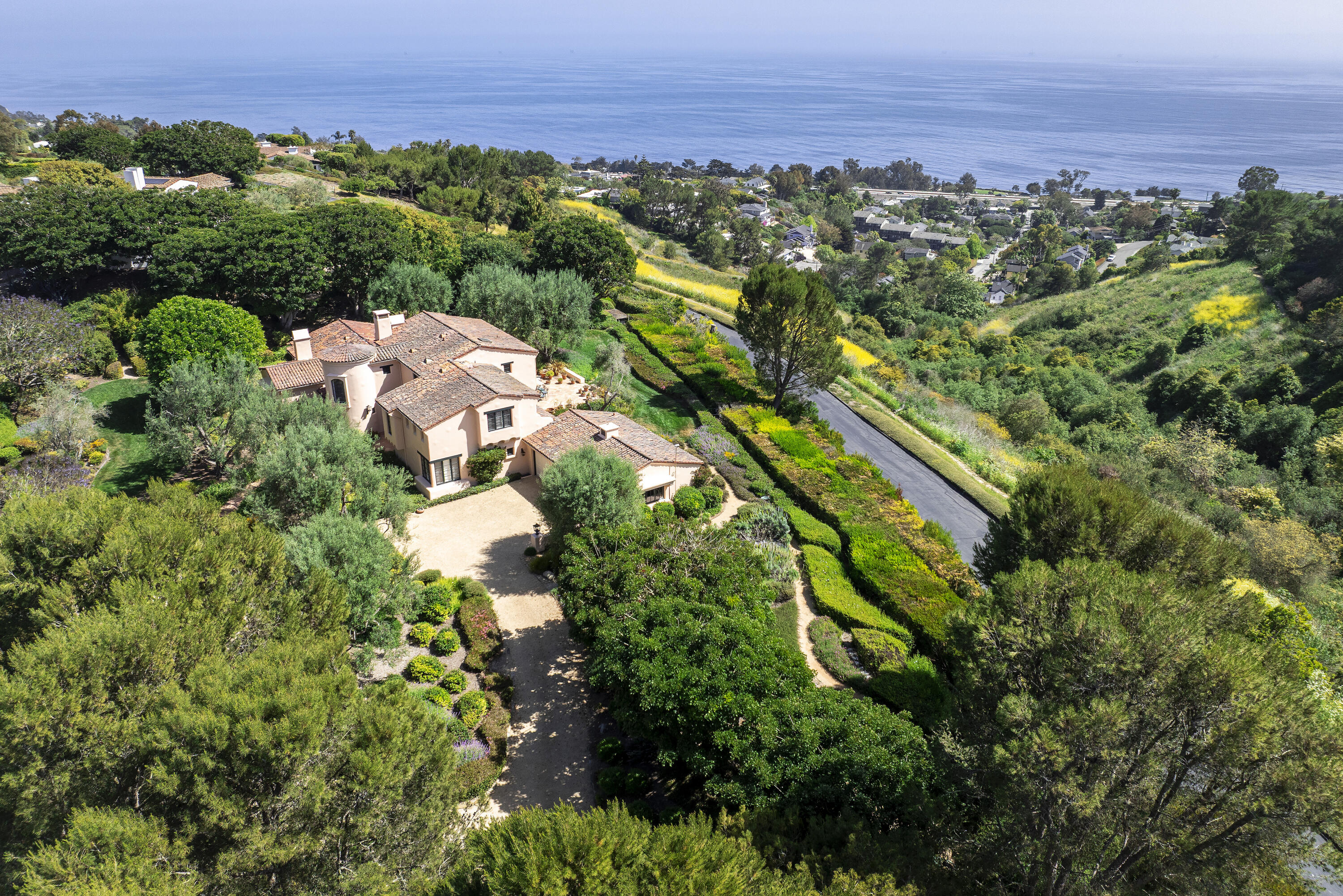 2240 Ortega Ranch Road Summerland, CA 93067 - Photo 86 of 93 an aerial view of a house with a yard