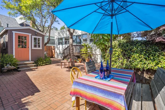 a house view with a seating space