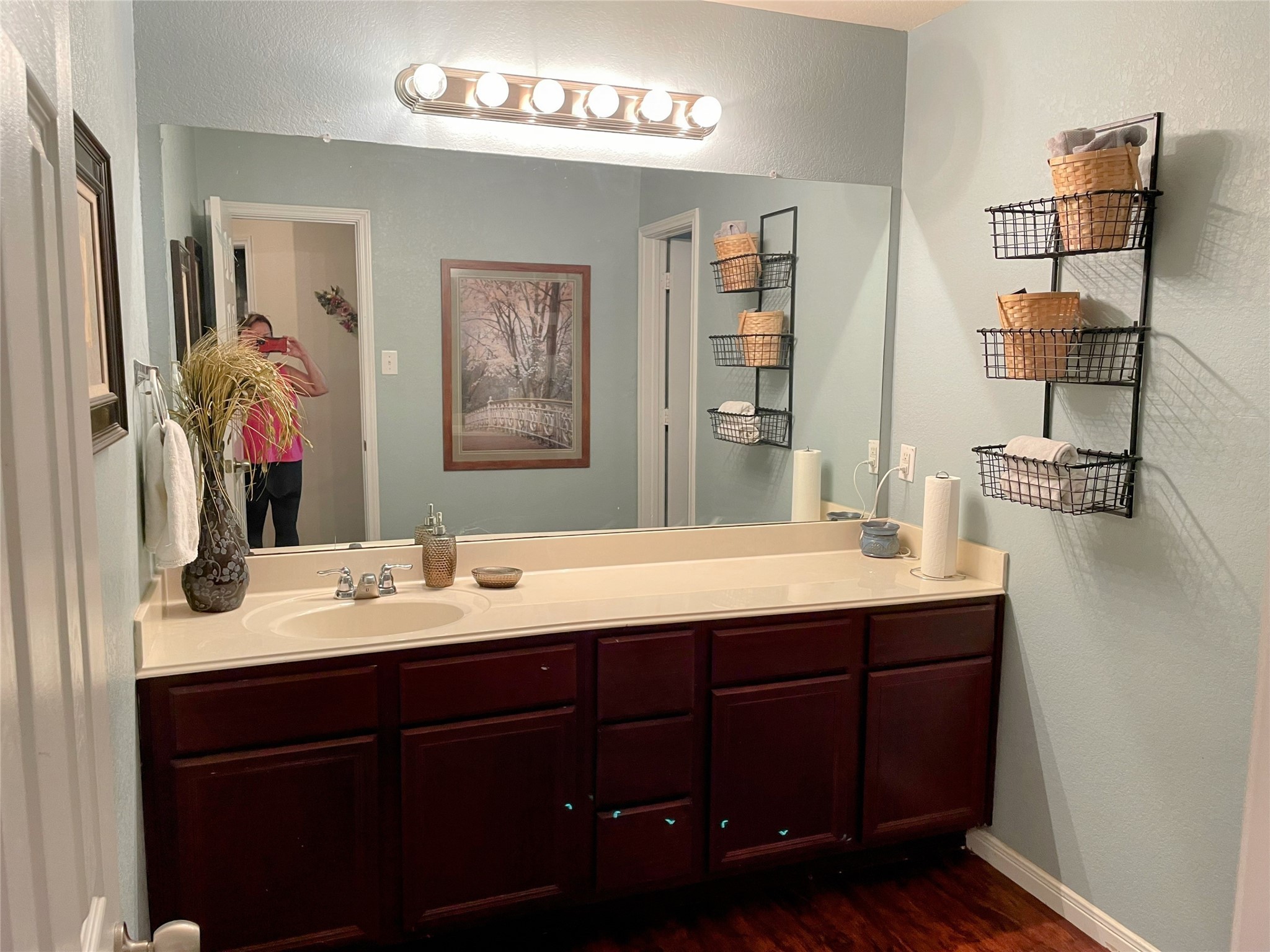 2662 Magnolia Fair Way Spring, TX 77386 - Photo 12 of 16 a bathroom with a double vanity sink and a mirror