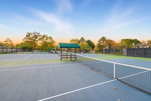 a view of a big yard with a swimming pool