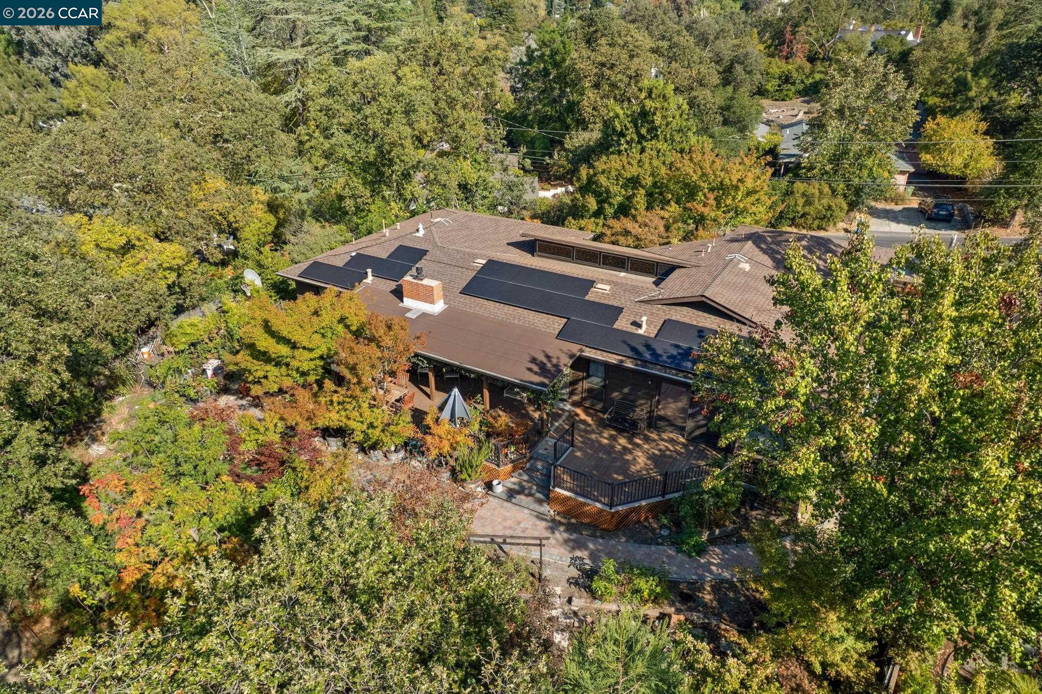 411 La Vista Road Walnut Creek, CA 94598 - Photo 49 of 57 an aerial view of a house with a yard