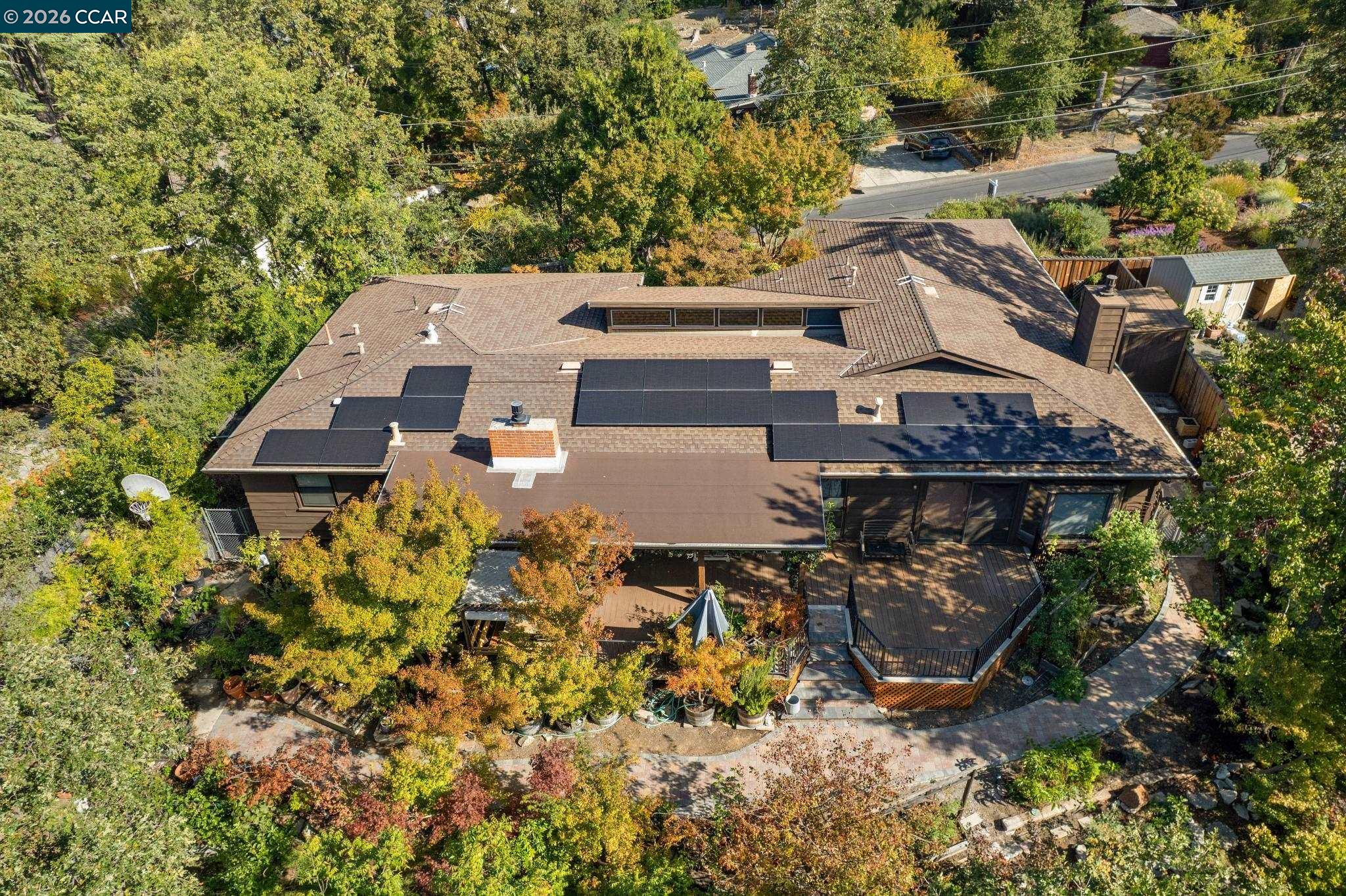 411 La Vista Road Walnut Creek, CA 94598 - Photo 50 of 57 an aerial view of a house with a yard