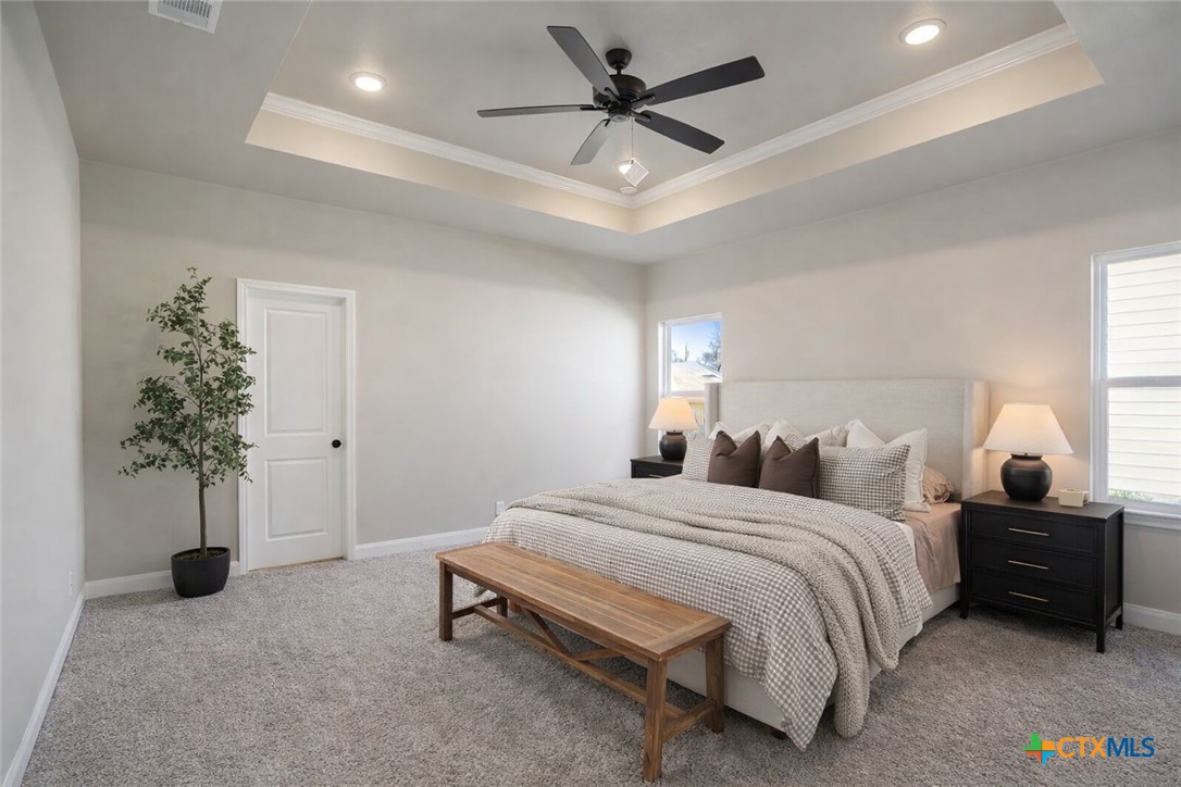 3824 Keller Road Temple, TX 76504 - Photo 16 of 28 a bedroom with a bed and a potted plant