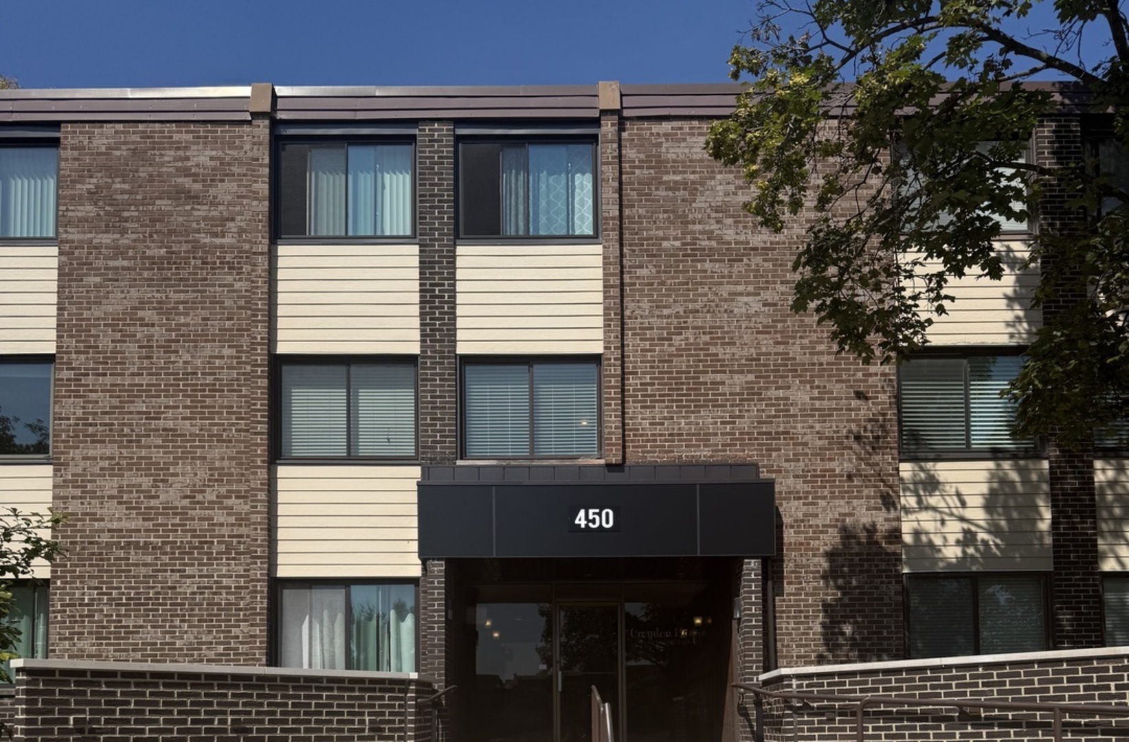 a front view of a house with entryway
