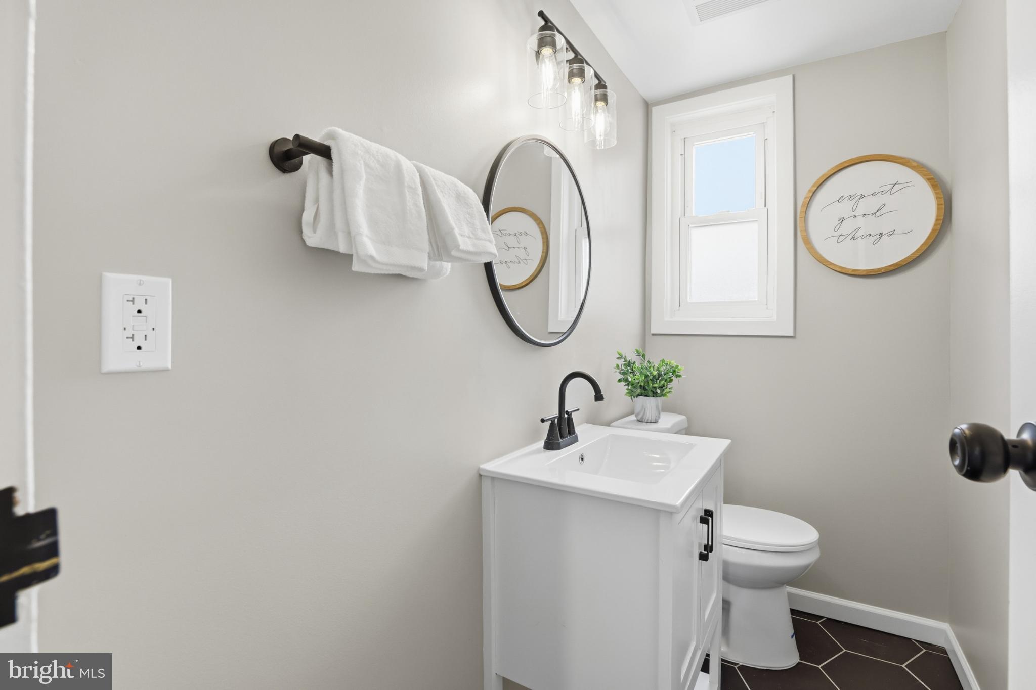 4816 8th Street Northeast Washington, DC 20017 - Photo 12 of 30 Chic bathroom with modern accents and light.