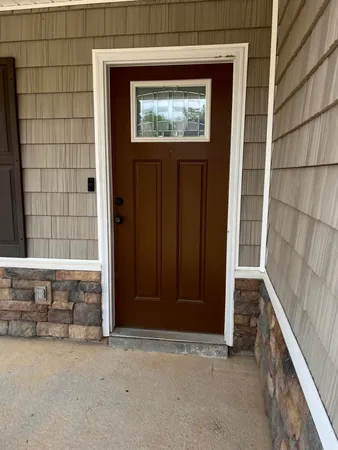 a view of front door