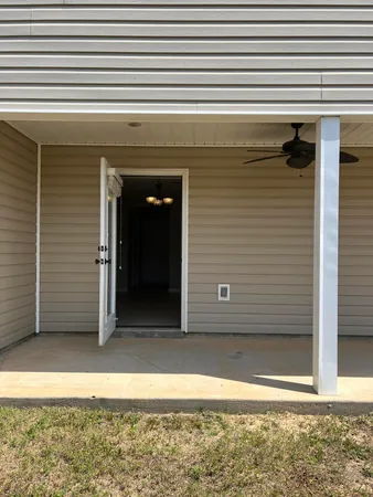 a view of a door of the house