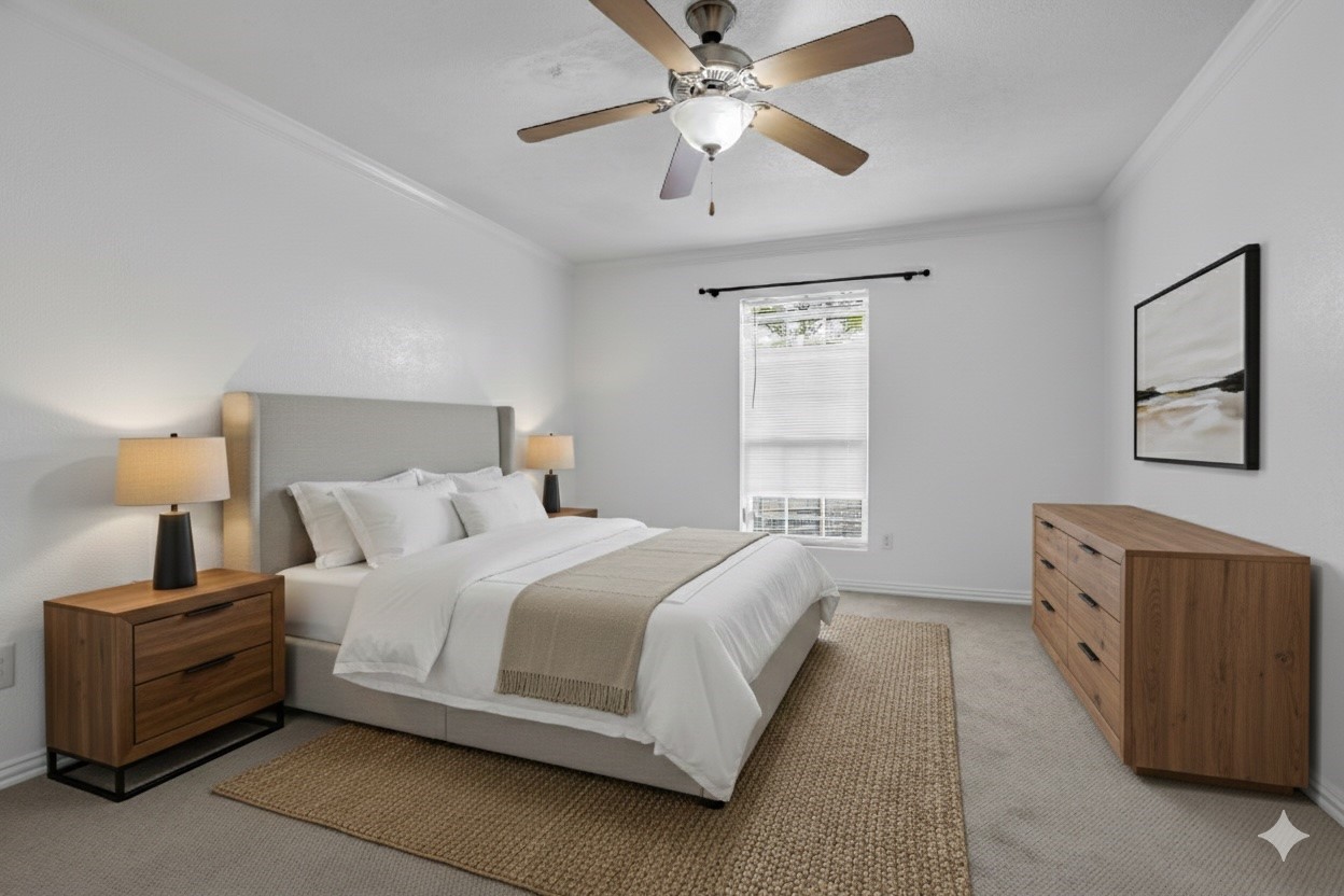 2800 Jeanetta Street, Unit 610 Houston, TX 77063 - Photo 5 of 22 Virtually staged primary bedroom. New carpets installed.