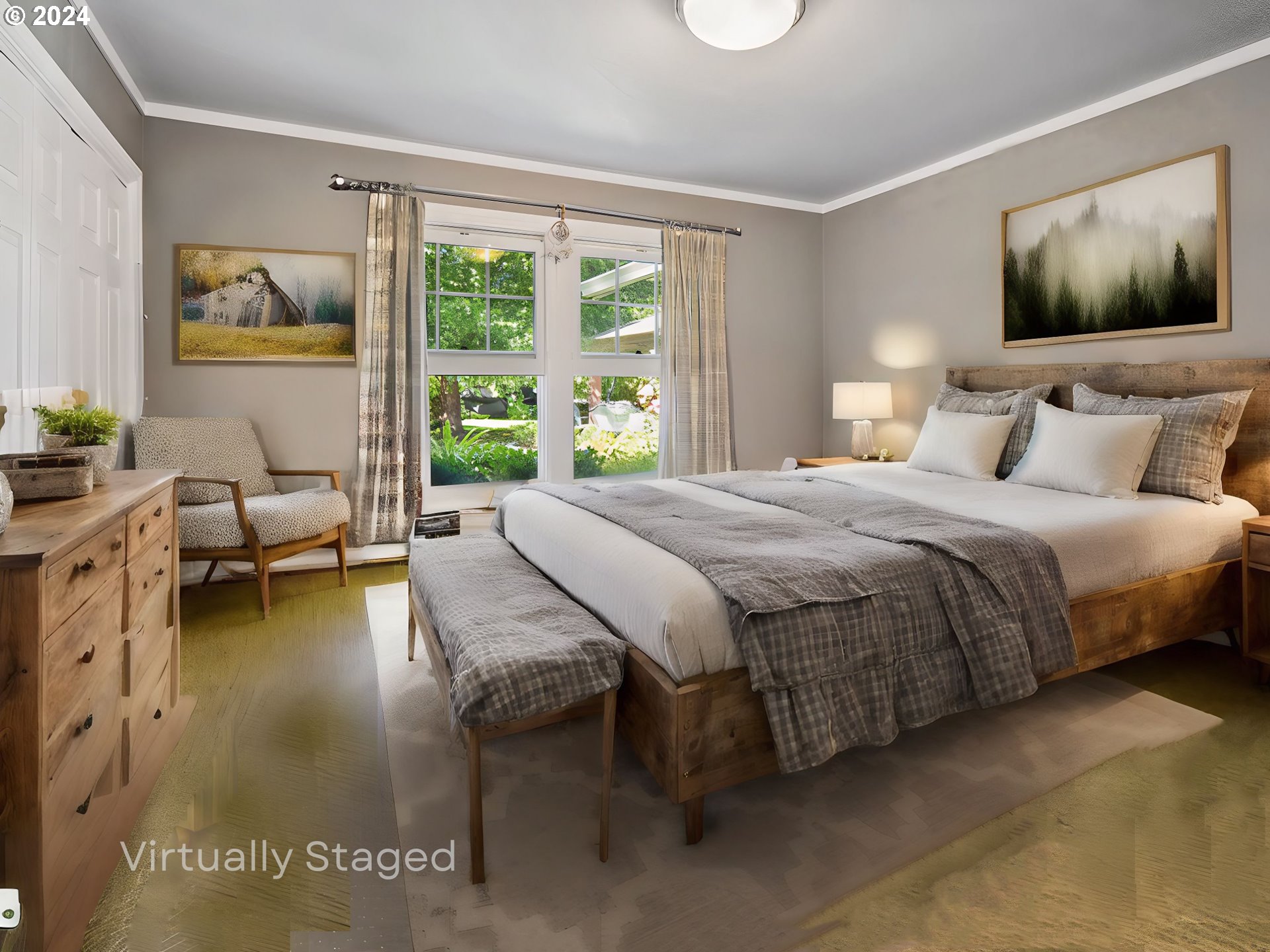 21545 Southwest Johnson Road West Linn, OR 97068 - Photo 20 of 43 a bedroom with a bed and wooden floor