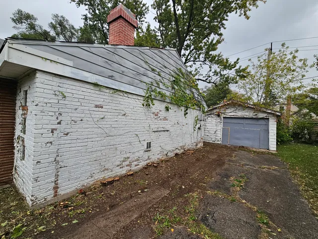 a backyard of a house