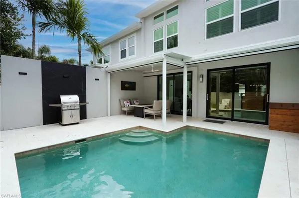 a house view with a garden space