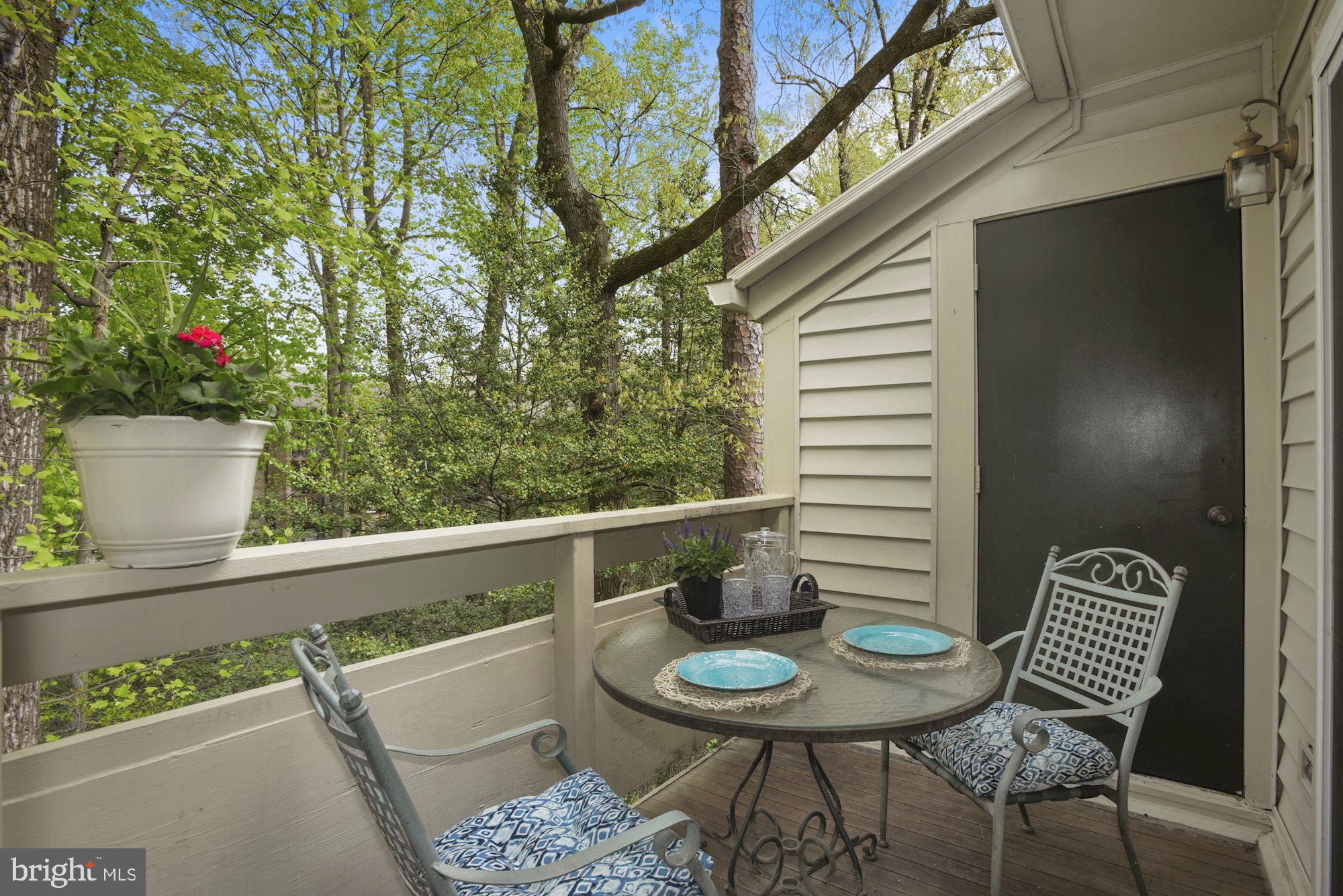 2217 Lovedale Lane, Unit 212A Reston, VA 20191 - Photo 25 of 29 Large balcony with storage - Treed privacy