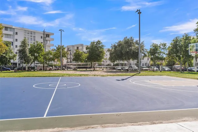 a view of a swimming pool and outdoor space