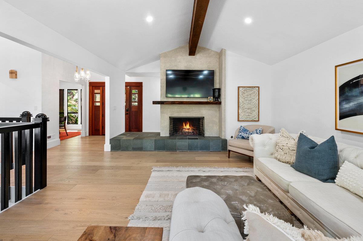 27 Oakwood Road Orinda, CA 94563 - Photo 7 of 61 a living room with furniture and a fireplace