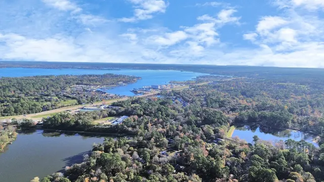 a view of city and mountain