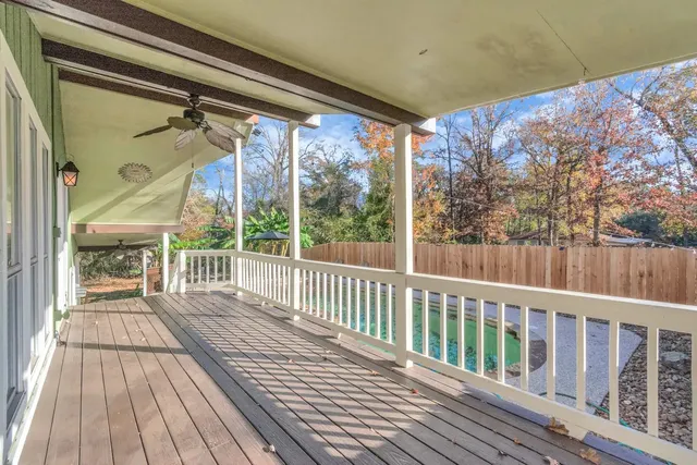 a view of a city from a balcony