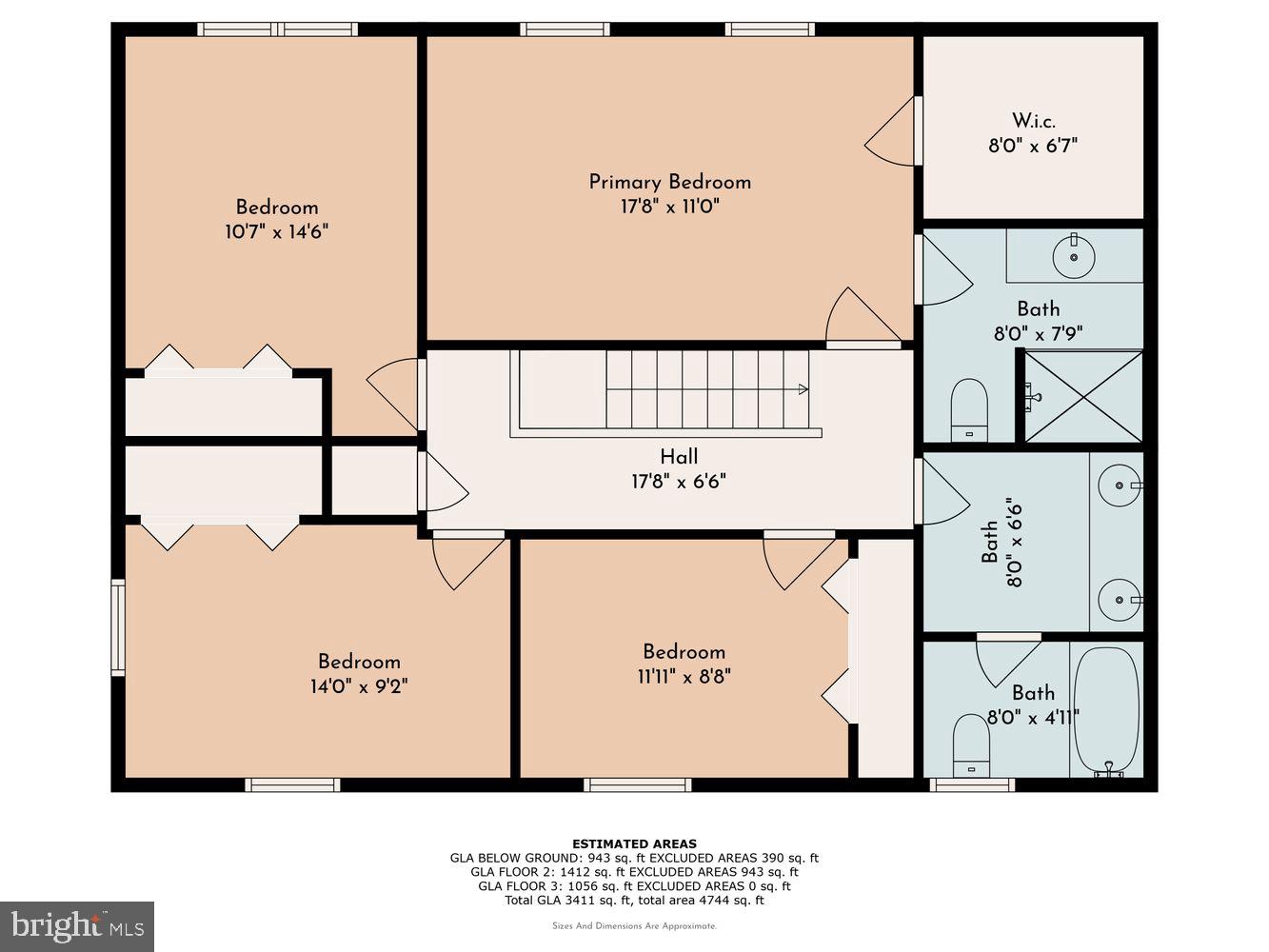 82 Starr Road Reading, PA 19608 - Photo 54 of 56 Upstairs Floorplan