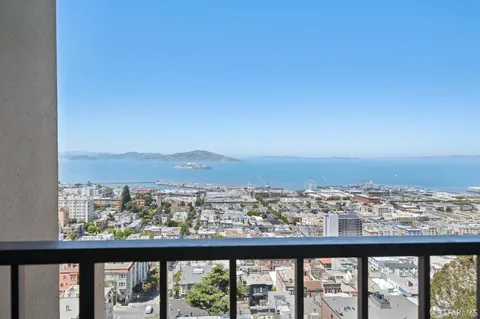 a view of city and ocean