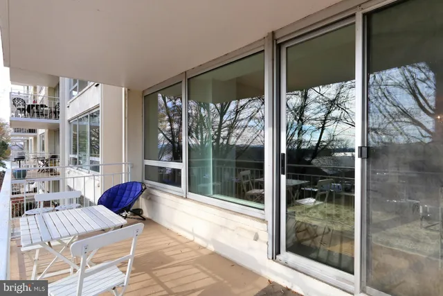 a view of outdoor space with seating