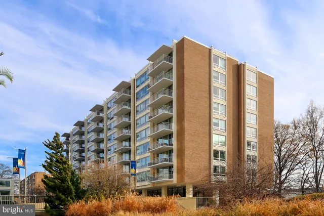 a front view of a building with street view