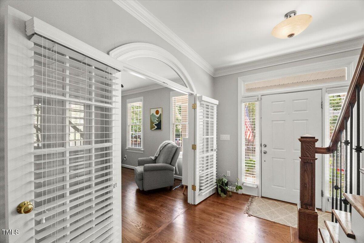 102 Barometer Lane Cary, NC 27513 - Photo 8 of 44 a view of livingroom with furniture and wooden floor