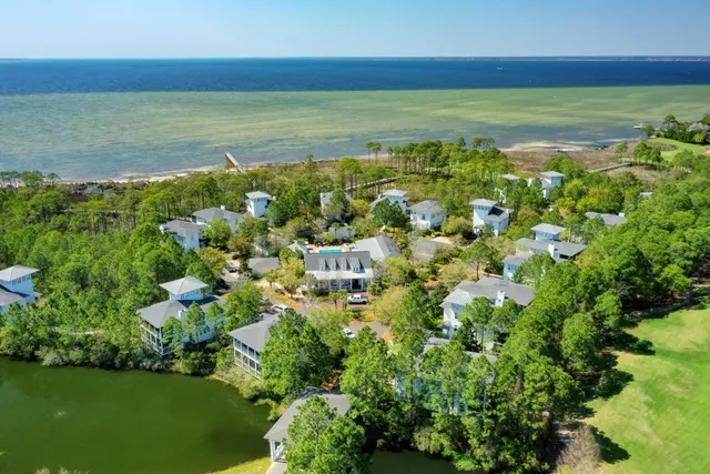 a view of an ocean and beach