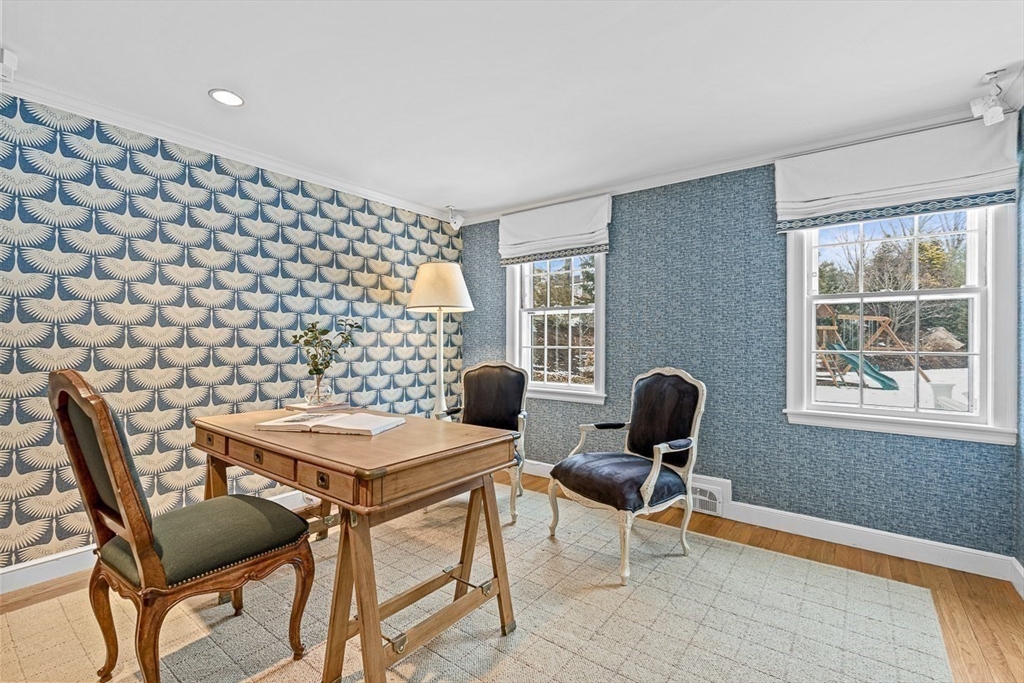 169 Hampshire Road Wellesley, MA 02481 - Photo 24 of 42 a view of a workspace with furniture and a window